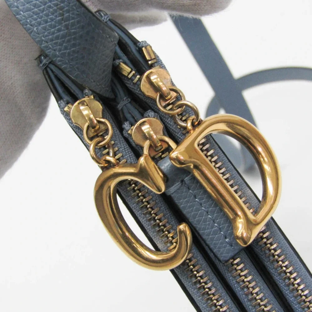 CHRISTIAN DIOR Blue Leather Shoulder Bag - Picture 9 of 16